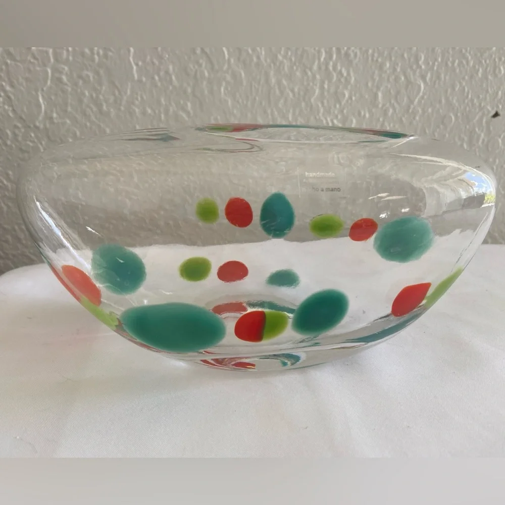 Crate & Barrel hand blown vase